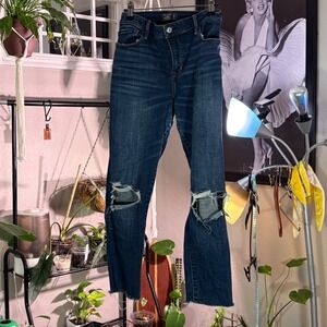 Abercrombie & Fitch Harper Low Rise Super Skinny Distressed Jeans 32x14